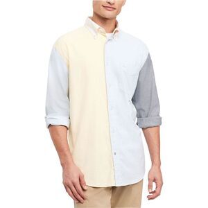 Tommy Hilfiger Mens Colorblocked Oxford Button Up Shirt, Multicoloured, 2XL N...